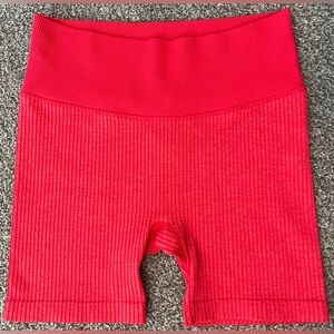 JoyLab Scarlet Ribbed Bike Shorts